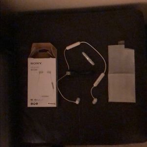 White Sony Headphones